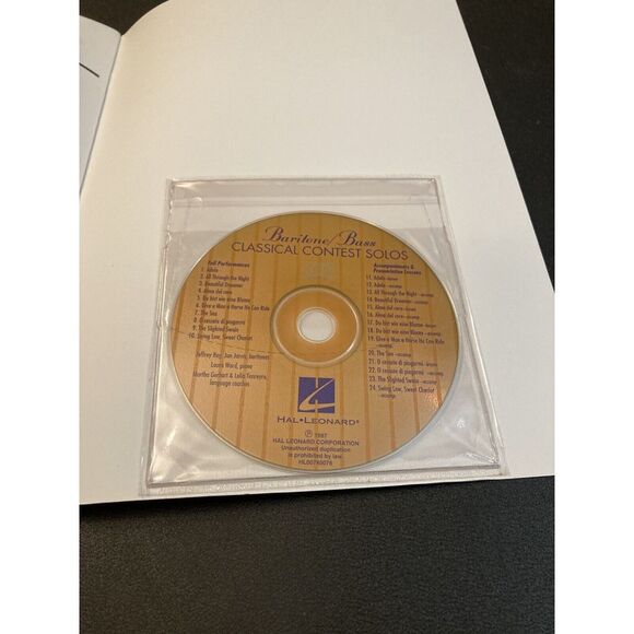 Classical Contest Solo Baritone Bass Vocal Singing Companion CD Learn Prepare - Picture 5 of 6